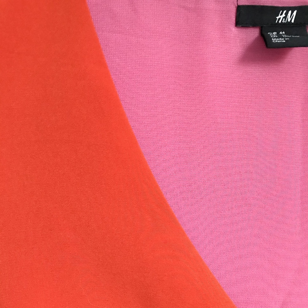 H&M burnt orange sleeveless shift dress 14 mod - Picture 3 of 9